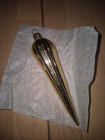 Vintage Gouden Pegel Kerstbal - Jaren 90 beschikbaar voor biedingen