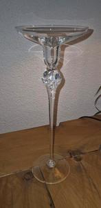 Fraaie glazen kandelaar, Verzenden, Zo goed als nieuw, Overige materialen, Minder dan 25 cm