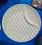 Vintage Asperge Serveerschaal met Dipschaaltje, Antiek en Kunst, Ophalen of Verzenden