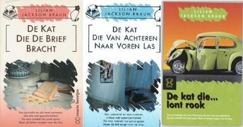 3x Lilian Jackson Braun - boeken met de Kat, Boeken, Detectives, Gelezen, Ophalen of Verzenden