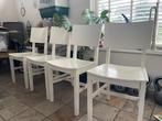 Witte ikea stoelen gebruikt en gratis, Huis en Inrichting, Stoelen, Ophalen, Wit, Zo goed als nieuw, Vier
