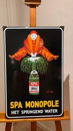 Vintage SPA Monopole Emaille Reclamebord, Ophalen, Nieuw, Reclamebord