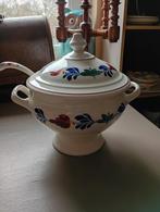 Boerenbond Soepterrine met Soeplepel Boerenbont, Overige typen, Ophalen of Verzenden, Zo goed als nieuw, Aardewerk
