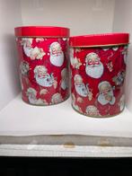 2 kerst blikken  13 en 15 cm hoog, Ophalen of Verzenden, Zo goed als nieuw