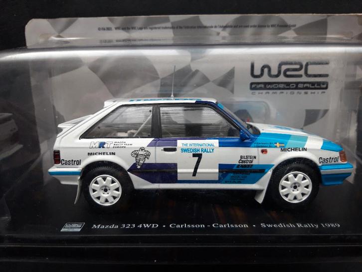 Mazda 323 4WD WRC Swedish Rally 1989 - 1/24, Hobby en Vrije tijd, Modelauto's | 1:24, Nieuw, Auto, Ophalen of Verzenden