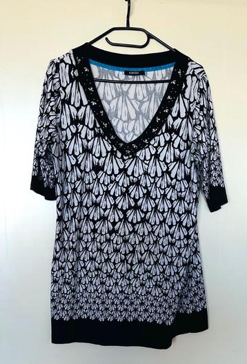 CAVITA Tuniek Top maat 46 Mooie zwart wit print beschikbaar voor biedingen