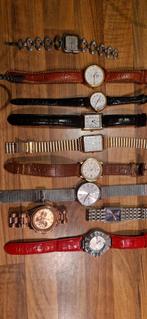 Partij horloges,onderdelen,swiss made edox zenith, Rado, ed, Ophalen of Verzenden, 17 tot 18, Dame, Goud