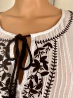 i293 Yesta maat 50+52 lange blouse tuniek Ibiza jurk wit, Ophalen of Verzenden, Blouse of Tuniek, Wit, Nieuw