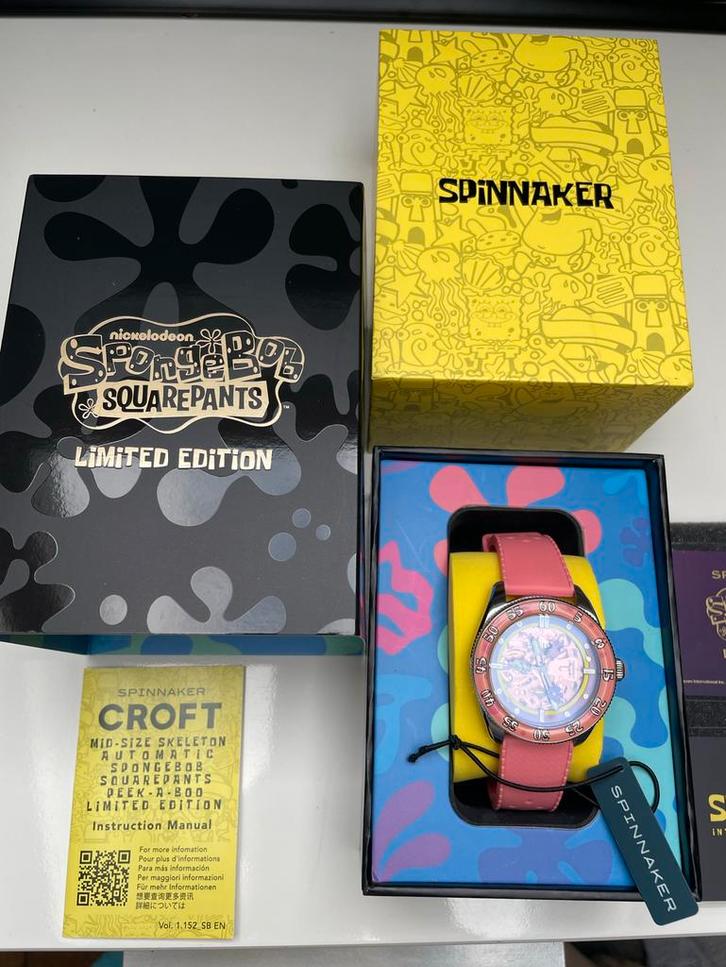 Spinnaker Croft Spongebob Limited Edition, Sieraden, Tassen en Uiterlijk, Horloges | Heren, Nieuw, Polshorloge, Overige merken