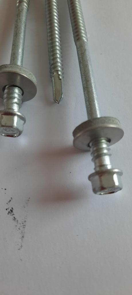 25 st RVS/Bi-metaal sandwich paneelschroeven 5,5/6,3 x 107, Tuin en Terras, Palen, Balken en Planken, Nieuw, Verzenden