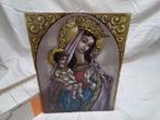 Glas schilderij Maria met kind, Antiek en Kunst, Kunst | Schilderijen | Klassiek, Ophalen of Verzenden