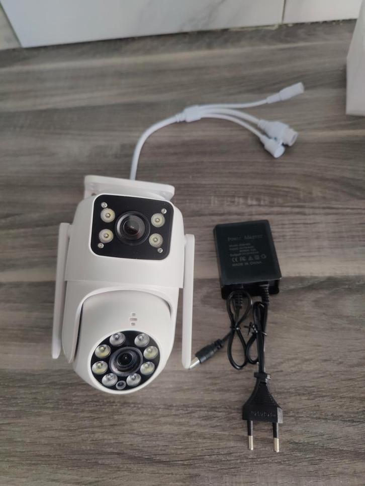 WiFi Beveiligingscamera 4K 8MP Dual Lens PTZ, Audio, Tv en Foto, Videobewaking, Nieuw, Ophalen