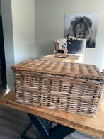 Mooie rieten mand met deksel, Huis en Inrichting, Ophalen, Gebruikt, Overige materialen, Minder dan 50 cm