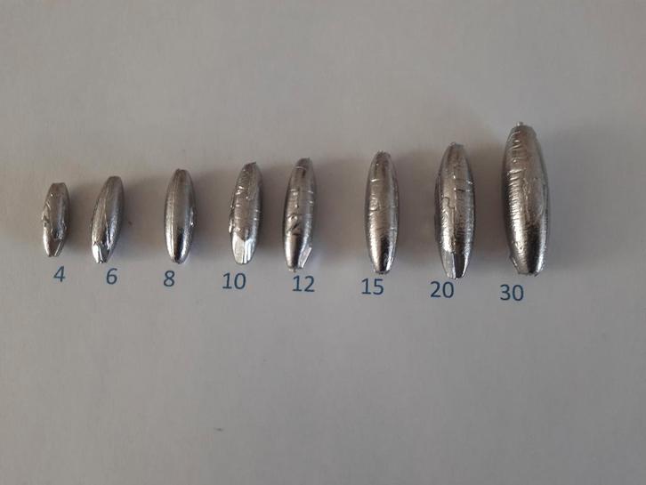 Te koop schuiflood 8/10/12/15/20/30 gram, Watersport en Boten, Hengelsport | Zeevissen, Nieuw, Overige typen, Ophalen of Verzenden