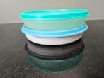 Twee platte tupperware schaaltjes, Huis en Inrichting, Keuken | Tupperware, Ophalen of Verzenden, Zo goed als nieuw, Wit, Schaal
