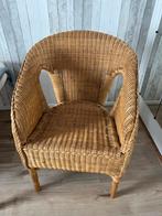 Rotan rieten stoel, Huis en Inrichting, Stoelen, Ophalen, Bruin, Riet of Rotan, Zo goed als nieuw