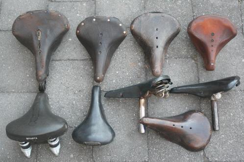 oude lederen zadels brooks - hammock - Ideale - sparta, Fietsen en Brommers, Fietsonderdelen, Zo goed als nieuw, Oldtimer, Zadel