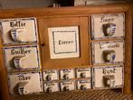 Antiek kruidenkastje compleet grenen brocante, Ophalen