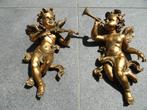 2 mooie grote vergulde engelen, Antiek en Kunst, Ophalen