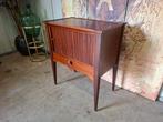 Antieke haltafel, telefoontafel, bijzettafel, met roldeurtje, Huis en Inrichting, Kasten | Ladekasten, 1 of 2 laden, Ophalen of Verzenden