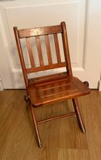 Stoeltje voor kinderen, antiek, Huis en Inrichting, Stoelen, Ophalen, Gebruikt, Bruin, Eén
