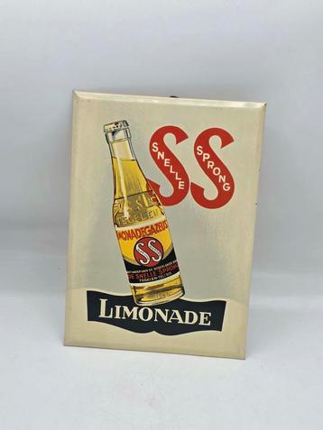 Reclamebord SS limonade de Snelle Sprong Tegel jaren 40  beschikbaar voor biedingen