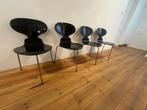 4xVlinderstoel mier, ant chair Fritz Hansen model 3100 zwart, Ophalen, Zwart, Zo goed als nieuw, Vier