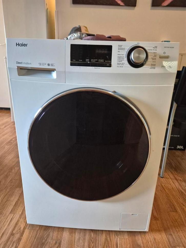 Haier Wasmachine - Voorlader, Witgoed en Apparatuur, Wasdrogers, Gebruikt, Condens, Voorlader, 6 tot 8 kg, 85 tot 90 cm, Anti-kreukfase
