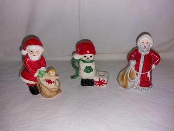 Goebel 2 kerstmannen en 1 sneeuwman beschikbaar voor biedingen