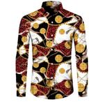 Heren barok overhemd 29 luxe gouden kamper shirt rood wit, Kleding | Heren, Overhemden, Verzenden, Nieuw, Overige kleuren, Overige halswijdtes