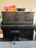 Piano met Kruk, Muziek en Instrumenten, Piano's, Ophalen, Gebruikt, Zwart, Piano