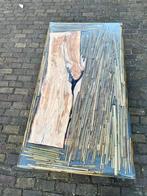 Prachtige Epoxy eettafel met Bamboe en massief olijf hout, Huis en Inrichting, Tafels | Eettafels, Ophalen, Nieuw, 50 tot 100 cm
