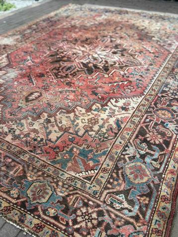 Echt Antiek Heriz Tapijt - 277x201 cm beschikbaar voor biedingen