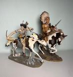 Hars beeldjes “Indiaan met boog” + “Indiaan met speer”, Ophalen, Gebruikt, Mens