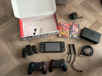 Zeer complete Nintendo Switch V2 met spellen en extras beschikbaar voor biedingen