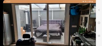 Harmonicadeur met kozijn Aluminium 295x240  beschikbaar voor biedingen
