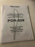 Pioneer PDR-509 CD-Recorder gebruiksaanwijzing, Audio, Tv en Foto, Cd-spelers, Ophalen of Verzenden, Zo goed als nieuw, Pioneer