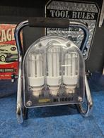 Bouwlamp met stekkerdoos, Gebruikt, Met statief, Ophalen of Verzenden, Lamp