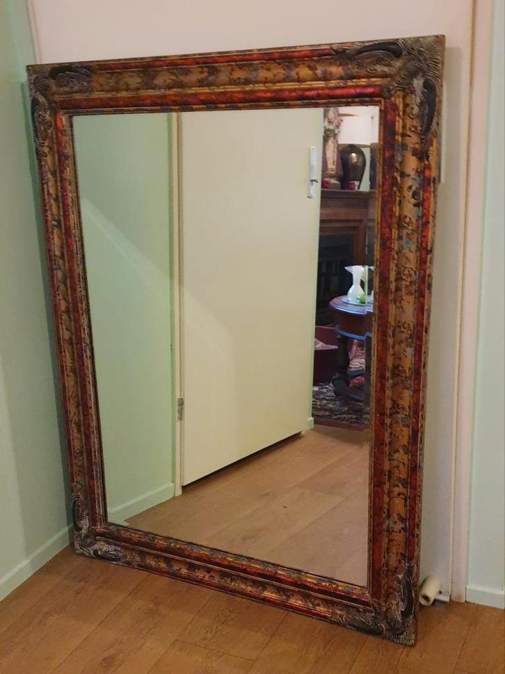 Barok spiegel met facetgeslepen glas, Huis en Inrichting, Woonaccessoires | Spiegels, Ophalen