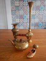 Set 4 verschillende Aftabe Voorwerpen India Bedrukt Kleur, Ophalen of Verzenden, Koper