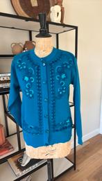 ESCADA petrolblauw vest tint bewerkt maat M nieuw, Ophalen of Verzenden, Zo goed als nieuw, Maat 38/40 (M)