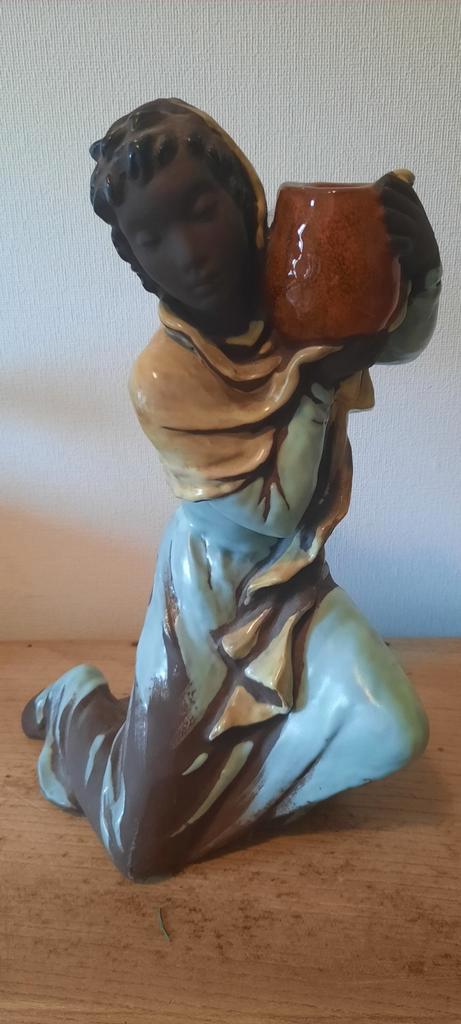 Karlsruher Majolika Beeld, Antiek en Kunst, Antiek | Keramiek en Aardewerk, Ophalen of Verzenden