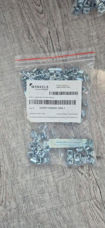 Te koop: Minkels FAST kooi moeren – M6 (100 stuks per zakje) beschikbaar voor biedingen