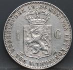 Schaarse 1 gulden 1906 Wilhelmina, 1 gulden, Verzenden, Zilver, Koningin Wilhelmina