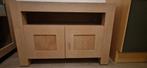 Blank Eiken TV Meubel met Slot, Huis en Inrichting, Kasten | Dressoirs, Ophalen, 100 tot 150 cm, Eikenhout, Zo goed als nieuw