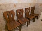 4 Houten Eetkamerstoelen - Gratis Afhalen!, Antiek en Kunst, Antiek | Meubels | Stoelen en Banken, Ophalen