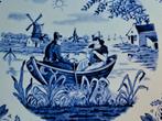Delftsblauw wandbord diameter 21,5 cm gemarkeerd., Ophalen of Verzenden