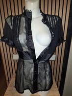 Zwarte doorzichtige blouse van SunnyGirl (maat 10), Verzenden, Nieuw, Zwart