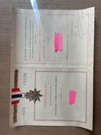 Certificaat behorende bij het ereteken voor orde en vrede, Ophalen, Luchtmacht, Nederland, Lintje, Medaille of Wings