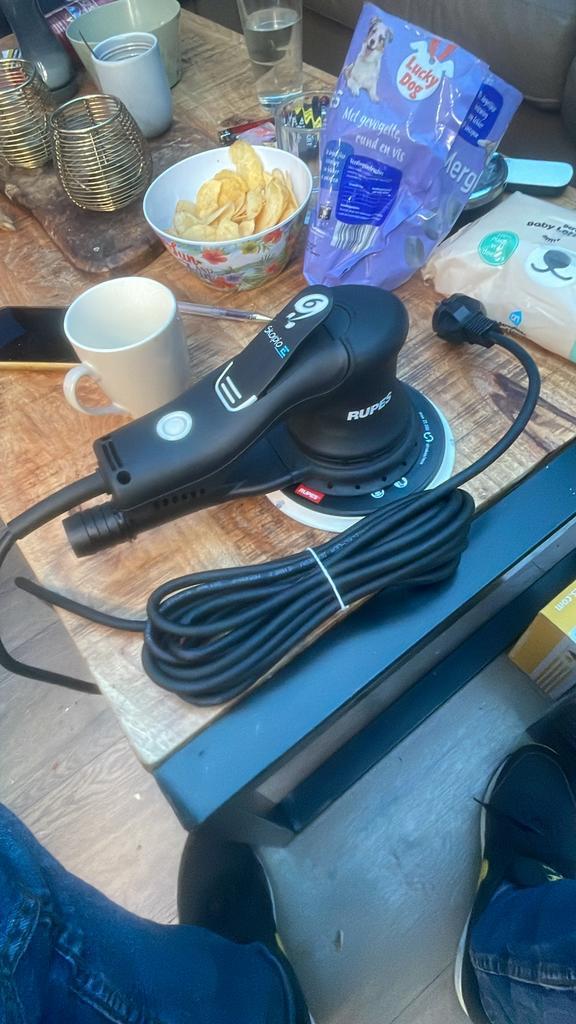 Rupus E6 roterende schuurmachine t.w.v €580,-, Doe-het-zelf en Verbouw, Gereedschap | Schuurmachines, Nieuw, Excentrische schuurmachine